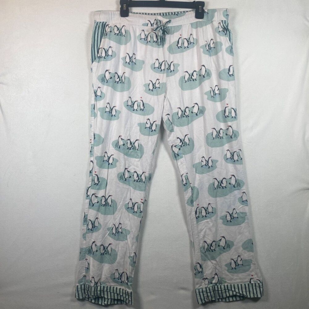 Munki Munki Women’s Flannel Pajama Pants Size XL – Penguin Print